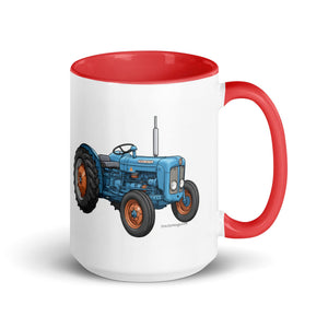 The Tractor Mugs Store Red / 15 oz FORDSON Dexta Cartoon Illustration | Mug with Color Inside Quality Farmers Merch