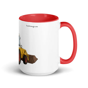 The Tractor Mugs Store Red / 15 oz JCB 3D Working | Mug with Colour Inside Quality Farmers Merch