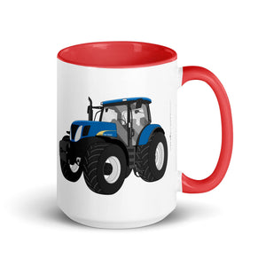 The Tractor Mugs Store Red / 15 oz New Holland 7040 | Mug with Color Inside Quality Farmers Merch