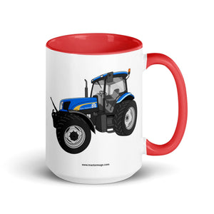 The Tractor Mugs Store Red / 15 oz New Holland TS 135a | Mug with Color Inside Quality Farmers Merch