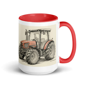 The Tractor Mugs Store Red / 15 oz SAME Dorado Natural 70 (Stage V) Pencil Sketch | Mug with Color Inside Quality Farmers Merch