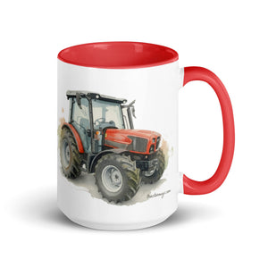 The Tractor Mugs Store Red / 15 oz SAME Dorado Natural 70 (Stage V) Watercolor | Mug with Color Inside Quality Farmers Merch