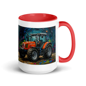 The Tractor Mugs Store Red / 15 oz SAME Explorer 105 (Stage V) Splash Art | Mug with Color Inside Quality Farmers Merch