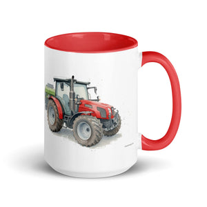 The Tractor Mugs Store Red / 15 oz SAME Explorer 105 (Stage V) Watercolor | Mug with Color Inside Quality Farmers Merch