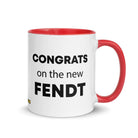 The Tractor Mugs Store Red Congrats On The New Fendt  | Mug with Color Inside Quality Farmers Merch