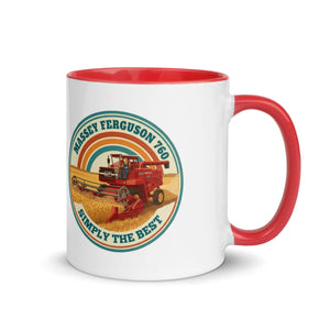 The Tractor Mugs Store Red Massey Ferguson 760 Massey Ferguson 760 SIMPLY THE BEST | Mug with Colour Inside Quality Farmers Merch