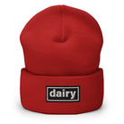 The Tractor Mugs Store Red OASIS Style 'Dairy' | Cuffed Beanie Quality Farmers Merch