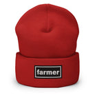 The Tractor Mugs Store Red OASIS Style 'Farmer' | Cuffed Beanie Quality Farmers Merch