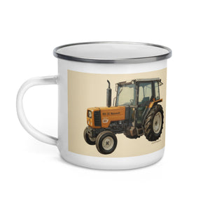 The Tractor Mugs Store Renault 65-32 MX Oil Painting | Enamel Mug Quality Farmers Merch