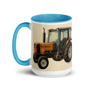 The Tractor Mugs Store Renault 65-32 MX Oil Painting | Mug with Color Inside Quality Farmers Merch
