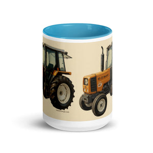 The Tractor Mugs Store Renault 65-32 MX Oil Painting | Mug with Color Inside Quality Farmers Merch