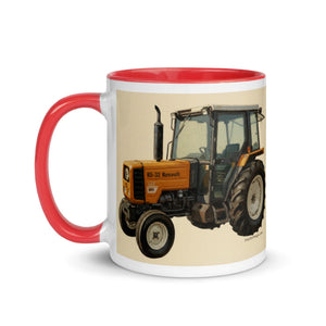 The Tractor Mugs Store Renault 65-32 MX Oil Painting | Mug with Color Inside Quality Farmers Merch