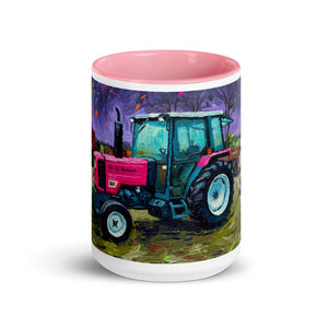 The Tractor Mugs Store Renault 65-32 MX Splash Art | Mug with Color Inside Quality Farmers Merch