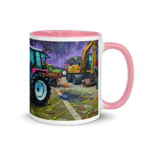 The Tractor Mugs Store Renault 65-32 MX Splash Art | Mug with Color Inside Quality Farmers Merch