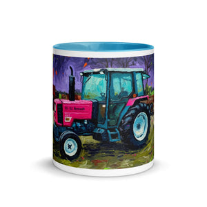 The Tractor Mugs Store Renault 65-32 MX Splash Art | Mug with Color Inside Quality Farmers Merch