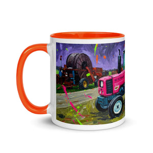The Tractor Mugs Store Renault 65-32 MX Splash Art | Mug with Color Inside Quality Farmers Merch