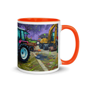 The Tractor Mugs Store Renault 65-32 MX Splash Art | Mug with Color Inside Quality Farmers Merch
