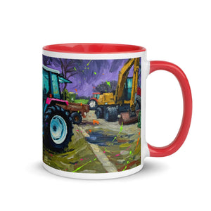 The Tractor Mugs Store Renault 65-32 MX Splash Art | Mug with Color Inside Quality Farmers Merch