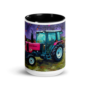 The Tractor Mugs Store Renault 65-32 MX Splash Art | Mug with Color Inside Quality Farmers Merch