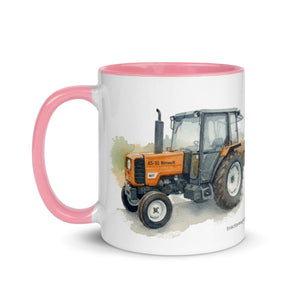 The Tractor Mugs Store Renault 65-32 MX Watercolor | Mug with Color Inside Quality Farmers Merch