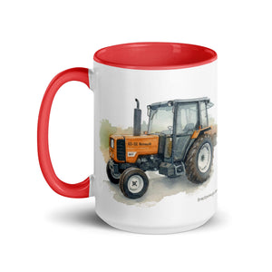 The Tractor Mugs Store Renault 65-32 MX Watercolor | Mug with Color Inside Quality Farmers Merch