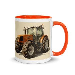 The Tractor Mugs Store Renault ares 696 rz Oil Painting | Mug with Color Inside Quality Farmers Merch