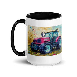 The Tractor Mugs Store Renault ares 696 rz Splash Art | Mug with Color Inside Quality Farmers Merch
