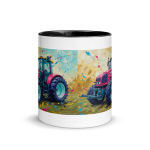 The Tractor Mugs Store Renault ares 696 rz Splash Art | Mug with Color Inside Quality Farmers Merch