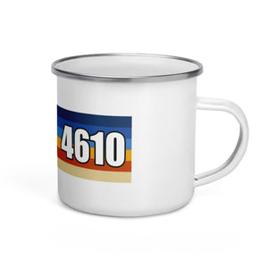 The Tractor Mugs Store Retro Stripes 4610 | Enamel Mug Quality Farmers Merch