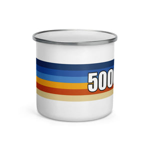 The Tractor Mugs Store Retro Stripes 5000 | Enamel Mug Quality Farmers Merch