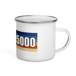 The Tractor Mugs Store Retro Stripes 5000 | Enamel Mug Quality Farmers Merch