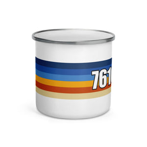 The Tractor Mugs Store Retro Stripes 7610 | Enamel Mug Quality Farmers Merch