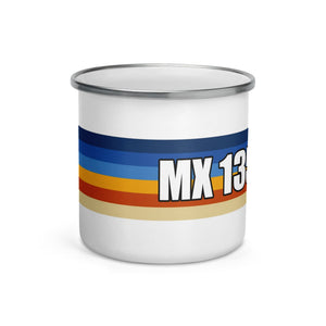 The Tractor Mugs Store Retro Stripes MX 135 | Enamel Mug Quality Farmers Merch