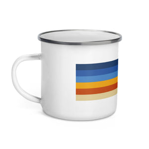 The Tractor Mugs Store Retro Stripes TM 135 | Enamel Mug Quality Farmers Merch