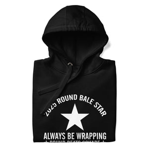 The Tractor Mugs Store Round Baler Star | Unisex Hoodie Quality Farmers Merch