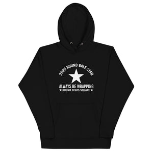 The Tractor Mugs Store Round Baler Star | Unisex Hoodie Quality Farmers Merch