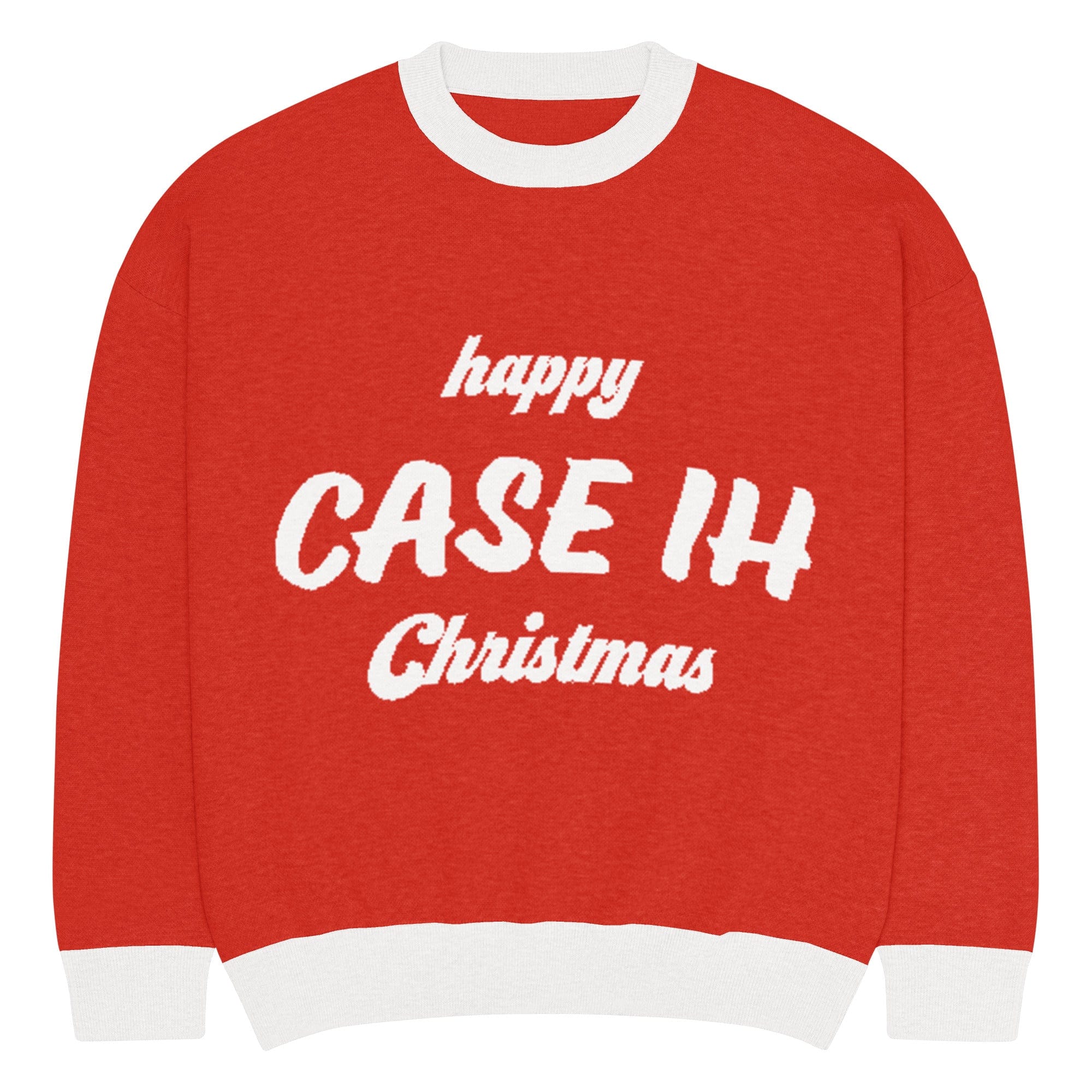The Tractor Mugs Store S Happy CASE IH Christmas Jumper | Relaxed fit knitted crew neck sweater Quality Farmers Merch