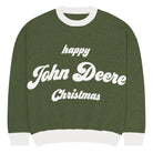 The Tractor Mugs Store S Happy John Deere Christmas Jumper | Relaxed fit knitted crew neck sweater Quality Farmers Merch