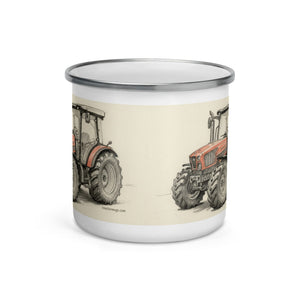 The Tractor Mugs Store SAME Dorado Natural 70 (Stage V) Pencil Sketch | Enamel Mug Quality Farmers Merch