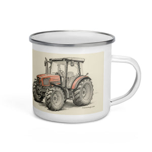 The Tractor Mugs Store SAME Dorado Natural 70 (Stage V) Pencil Sketch | Enamel Mug Quality Farmers Merch