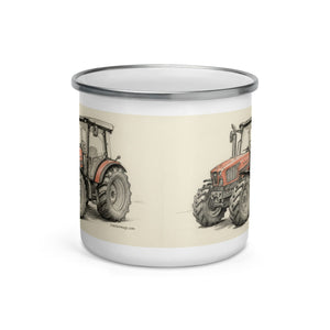 The Tractor Mugs Store SAME Dorado Natural 70 (Stage V) Pencil Sketch | Enamel Mug Quality Farmers Merch