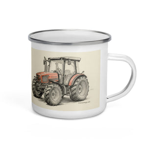 The Tractor Mugs Store SAME Dorado Natural 70 (Stage V) Pencil Sketch | Enamel Mug Quality Farmers Merch