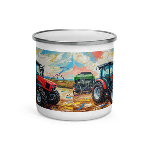 The Tractor Mugs Store SAME Dorado Natural 70 (Stage V) Splash Art | Enamel Mug Quality Farmers Merch