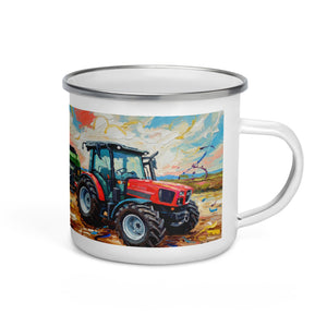 The Tractor Mugs Store SAME Dorado Natural 70 (Stage V) Splash Art | Enamel Mug Quality Farmers Merch