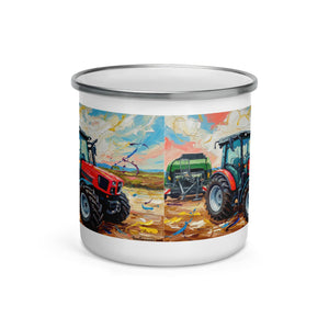The Tractor Mugs Store SAME Dorado Natural 70 (Stage V) Splash Art | Enamel Mug Quality Farmers Merch
