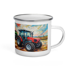 The Tractor Mugs Store SAME Dorado Natural 70 (Stage V) Splash Art | Enamel Mug Quality Farmers Merch