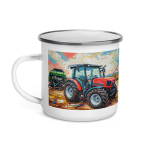 The Tractor Mugs Store SAME Dorado Natural 70 (Stage V) Splash Art | Enamel Mug Quality Farmers Merch