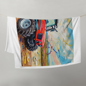 The Tractor Mugs Store SAME Dorado Natural 70 (Stage V) Splash Art | Throw Blanket Quality Farmers Merch