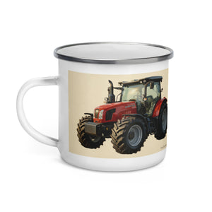 The Tractor Mugs Store SAME Explorer 105 (Stage V) Oil Painting | Enamel Mug Quality Farmers Merch