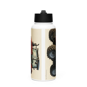The Tractor Mugs Store SAME Explorer 105 (Stage V) Oil Painting | Stainless steel water bottle with a straw lid Quality Farmers Merch